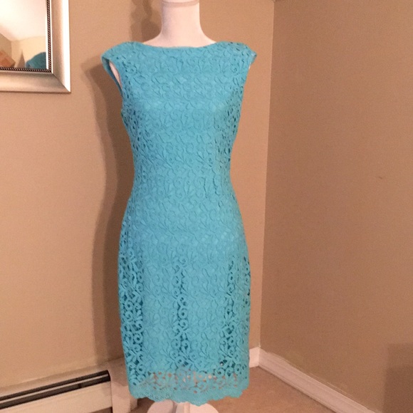 ralph lauren teal dress